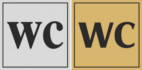 табелка WC 120 мм