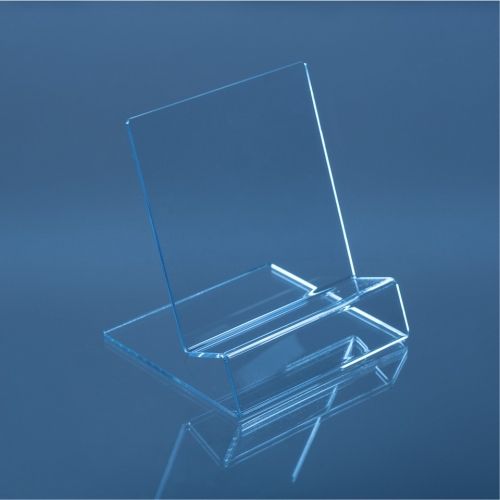 Стойка за таблет от прозрачен плексиглас за търговски обекти и дигитални презентации