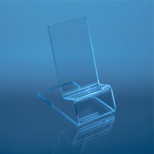 Стойка за смартфон от прозрачен плексиглас – подходяща за телефони, аксесоари и дребни продукти като слушалки, кейсове и зарядни