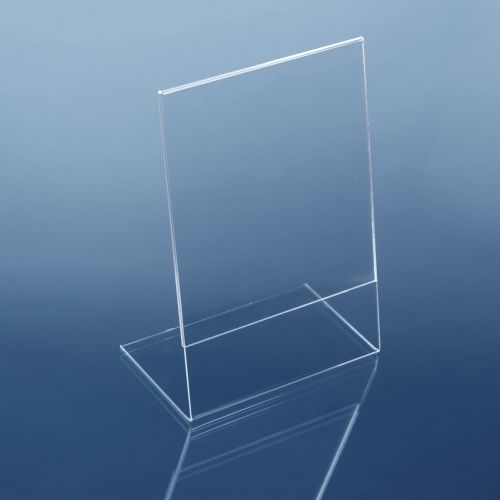 A5 еднолицева наклонена стойка за лист – прозрачна