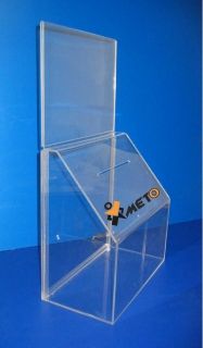 Плексигласова кутия с джоб за постер – за дарения и томболи