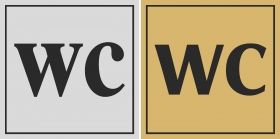 табелка WC 120 мм