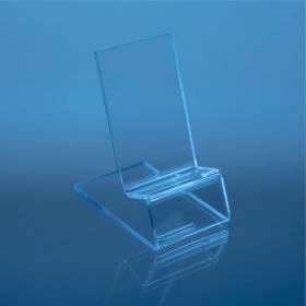 Стойка за смартфон от прозрачен плексиглас – подходяща за телефони, аксесоари и дребни продукти като слушалки, кейсове и зарядни