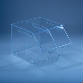 Контейнер от Плексиглас с Две Гнезда за Насипни Храни, Ядки и Бонбони