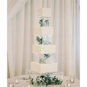 Прозрачна кутия за декорация на сватбена / празнична / бутикова торта