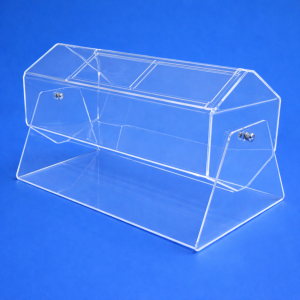 Въртяща шестстенна урна от плексиглас на стойка за игрални зали, казина и томболи – 600/6х200 мм 